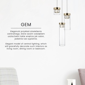 Spot aplicat design modern GEM crom C0389-01A-F4AC ZL - Img 4