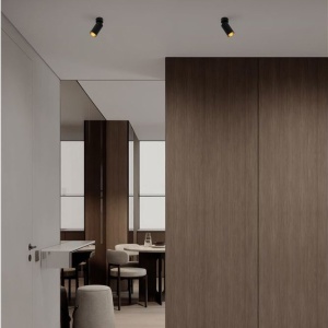 Spot aplicat design tehnic ZELOS negru 630658 universul-luminii.ro