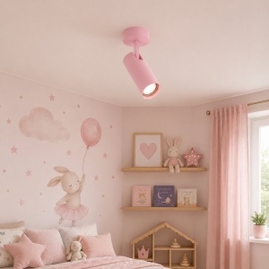 Spot aplicat directionabil bec GU10 Linca roz pastel - Img 2