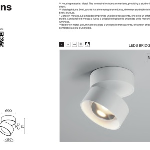 Spot aplicat directionabil LED Lens negru 3000K 12W - Img 8