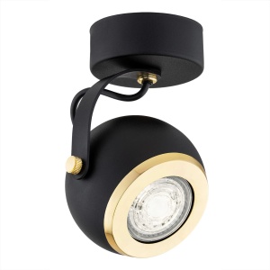 Spot aplicat directionabil modern KOS PLUS negru - Img 1