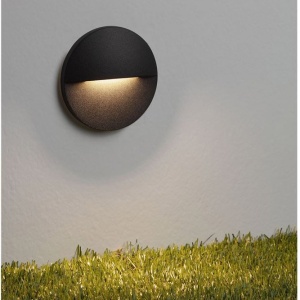 Spot aplicat perete exterior LED 3000K IP65 Toc negru
