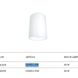 Spot aplicat, plafoniera pentru baie design modern IP65 Zoom negru 8,5cm 173488 universul-luminii.ro