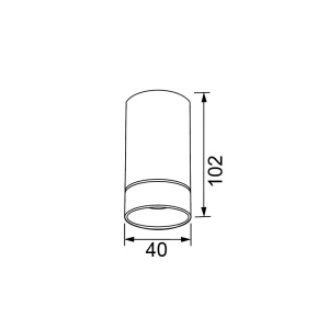 Spot aplicat tavan SPLIT negru L-10,2cm - Img 4