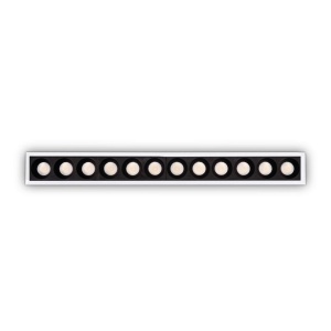 Spot dreptunghiular / Proiector LED incastrabil Lika fi slim 20w 3000k, negru/alb
