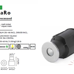Spot exterior incastrabil in pamant IP67, diam.7cm, TARO LED 70449 43188 universul-luminii.ro