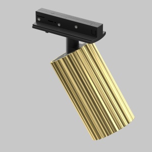 Spot GU10, accesoriu pentru sinele monofazate Unity, Calipso negru/alama 242008 universul-luminii.ro