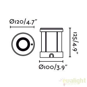 SPOT INCASTRABIL DE EXTERIOR TECNO-6 INOX 71489N 60808 universul-luminii.ro