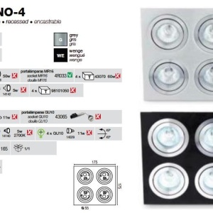 Spot incorporabil Plano-4 43389 52298 universul-luminii.ro