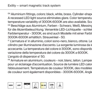 Spot LED, accesoriu pentru sina magnetica Exility, Alfa S smart alb 237618 universul-luminii.ro