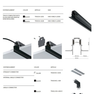 Spot LED, accesoriu pentru sina magnetica Exility, Focus LED negru 12W 3000K 220198 universul-luminii.ro