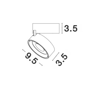 Spot LED aplicat ajustabil perete/tavan UNIVERSAL alb/negru - Img 7