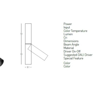 Spot LED aplicat cu rotire si înclinare Tube alb 155178 universul-luminii.ro