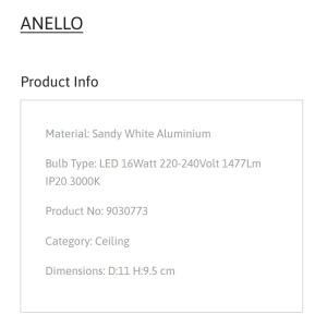 Spot LED aplicat diametru 11cm ANETO alb, NVL-9030773 - Img 6
