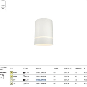Spot LED aplicat, plafoniera design modern Orlo negru 4000K 172848 universul-luminii.ro