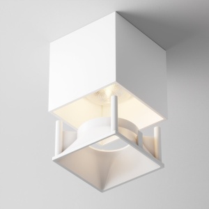 Spot LED aplicat, plafoniera dimabil design tehnic Alfa alb 7x7cm, 3000K 83298 universul-luminii.ro
