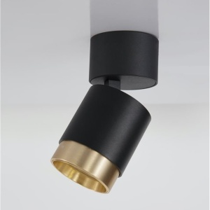 Spot LED aplicat SPECTRE 5W negru/alama - Img 2