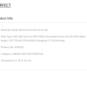 Spot LED aplicat tavan directionabil PERFECT alb CCT Dimmable 140378 universul-luminii.ro