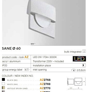 Spot LED incastrabil ambiental SANE FI 60 nickel 70768 universul-luminii.ro
