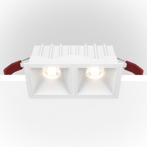 Spot LED incastrabil cu 2 surse de iluminat Alpha alb, 4000K 56038 universul-luminii.ro
