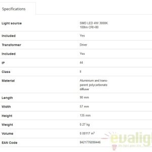 SPOT LED INCASTRABIL DE EXTERIOR NASE-2 70399 182908 universul-luminii.ro