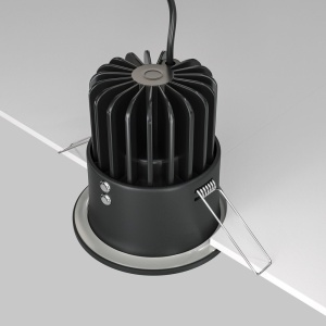 Spot LED incastrabil dimabil design modern IP65 Zoom negru 8,5cm 12W 126728 universul-luminii.ro