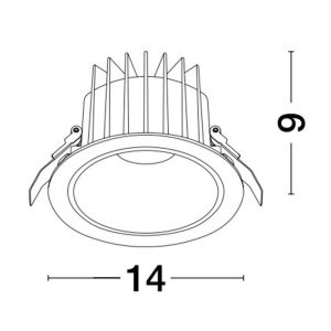 Spot LED incastrabil iluminat exterior IP67 BRADY 20W alb/negru 223668 universul-luminii.ro