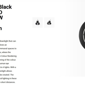 Spot LED incastrabil MINI-OPTIC Black downlight LED CRI95 17/24W 2700K 20° 1810/2470 lm 110638 universul-luminii.ro