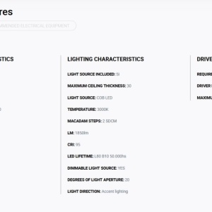 Spot LED incastrabil MINI-OPTIC Black downlight LED CRI95 17/24W 3000K 20° 1920/2615 lm 110698 universul-luminii.ro