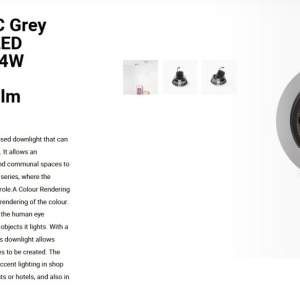 Spot LED incastrabil MINI-OPTIC Grey downlight LED CRI95 17/24W 2700K 56° 1810/2470 lm 110668 universul-luminii.ro