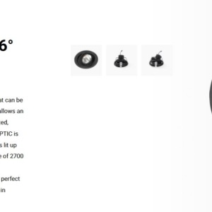 Spot LED incastrabil OPTIC Black downlight LED 18/25W 2700K 56° 2100/2775 lm 110878 universul-luminii.ro