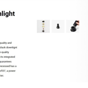 Spot LED incastrabil TULIPA Black recessed downlight 7W 55° 2700K CRI90 triac 111668 universul-luminii.ro