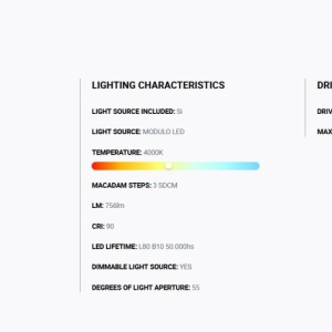 Spot LED incastrabil TULIPA White recessed downlight 10W 55° 4000K CRI90 triac 113028 universul-luminii.ro