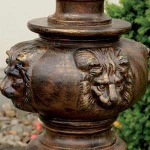 Stalp cu 2 brate iluminat exterior din fier forjat, inaltime 443cm, AL 6719 47328 universul-luminii.ro