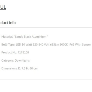 Stalp de exterior cu tarus si senzor pentru terasa sau gradina, PAUL H-60cm 152898 universul-luminii.ro