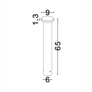 Stalp de exterior LED 3000K, IP65 Bast H-65cm gri inchis - Img 2