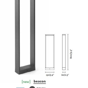 Stalp de exterior modern cu iluminat LED cu protectie IP54, H - 80 cm, ALP 74452 182138 universul-luminii.ro