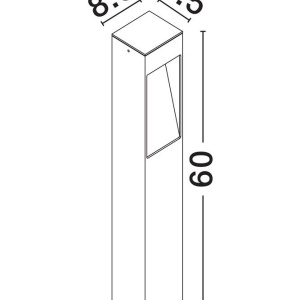 Stalp de exterior pentru terasa sau gradina, MADDI H-60cm 152908 universul-luminii.ro