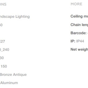 Stalp de exterior protectie IP44, Fleur H-113cm, bronz antic 100758 universul-luminii.ro