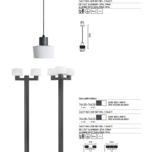 Stalp exterior 74435+doua globuri 74429 Muffin 178328 universul-luminii.ro
