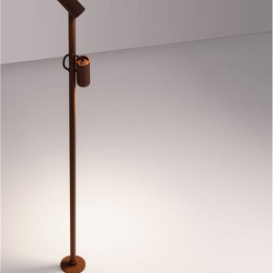 Stalp exterior cu 2 Spoturi directionabile IP65 DARMA H-122cm 251178 universul-luminii.ro