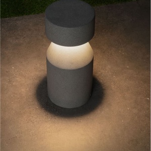 Stalp exterior din ciment IP65 LED Lua H-35,5cm 250208 universul-luminii.ro