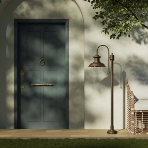 Stalp exterior IP44 realizat manual din alama Amalfi - Img 11