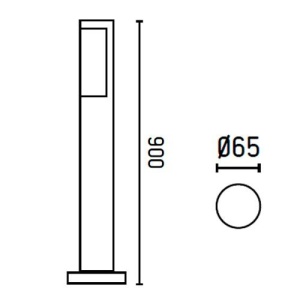 Stalp exterior IP54, LED H-90cm Beret 75523 55398 universul-luminii.ro