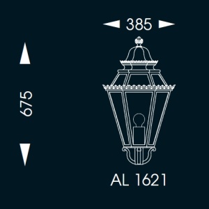 Stalp iluminat exterior din fier forjat, inaltime 335cm, AL 6721 58938 universul-luminii.ro