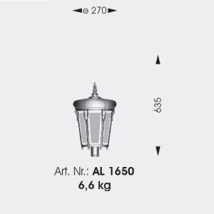 Stalp iluminat exterior din fier forjat, inaltime 58cm, AL 6803 51458 universul-luminii.ro