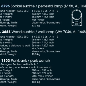 Stalp iluminat exterior din fier forjat, inaltime 84cm, AL 6796 42748 universul-luminii.ro