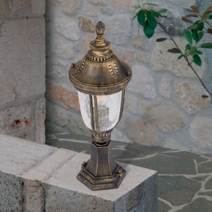 Stalp iluminat exterior IP23 H51cm August AL 11-1121/1 Patina OR 60188 universul-luminii.ro