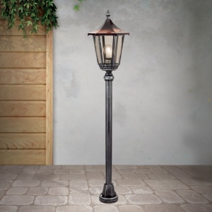Stalp iluminat exterior stil clasic IP43 H116 Hermine AL 11K/82514/A schwarz-silber OR