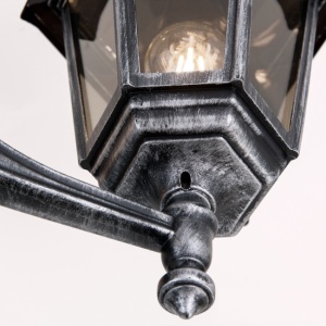 Stalp iluminat exterior stil clasic IP43 H255 Hermine AL 11K/82549/A schwarz-silber OR 42768 universul-luminii.ro